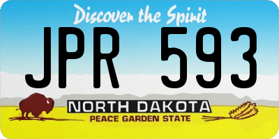 ND license plate JPR593