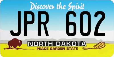 ND license plate JPR602