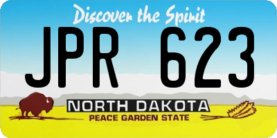 ND license plate JPR623