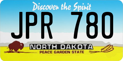 ND license plate JPR780