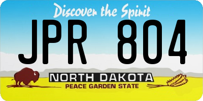 ND license plate JPR804