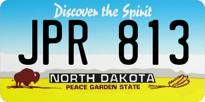 ND license plate JPR813