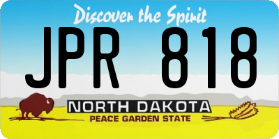 ND license plate JPR818