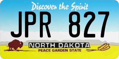 ND license plate JPR827
