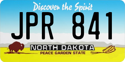 ND license plate JPR841