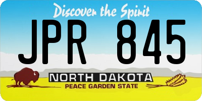 ND license plate JPR845