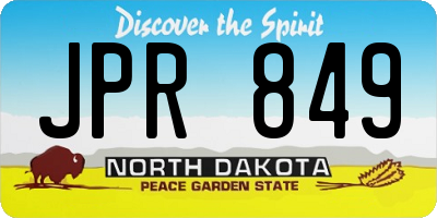 ND license plate JPR849