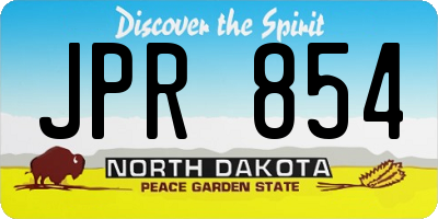 ND license plate JPR854