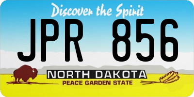 ND license plate JPR856