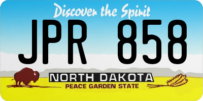 ND license plate JPR858