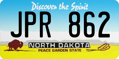 ND license plate JPR862