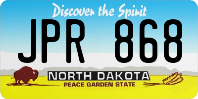 ND license plate JPR868
