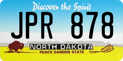 ND license plate JPR878