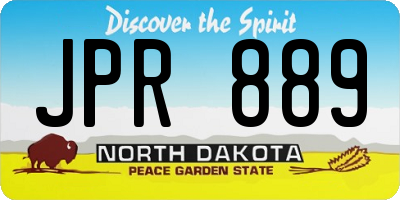 ND license plate JPR889