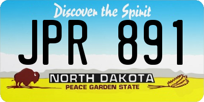 ND license plate JPR891