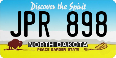 ND license plate JPR898