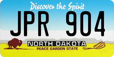 ND license plate JPR904