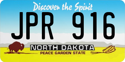 ND license plate JPR916
