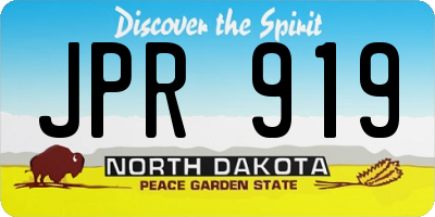 ND license plate JPR919