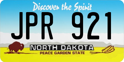 ND license plate JPR921