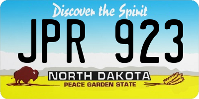ND license plate JPR923