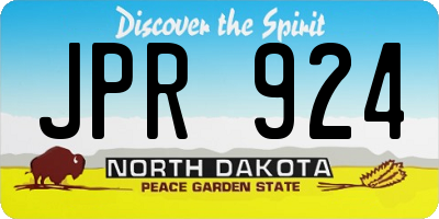 ND license plate JPR924