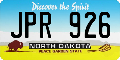 ND license plate JPR926