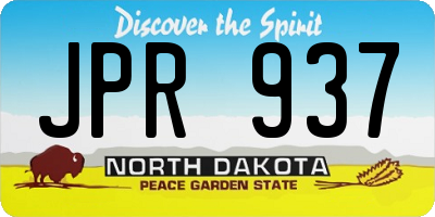 ND license plate JPR937
