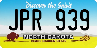 ND license plate JPR939