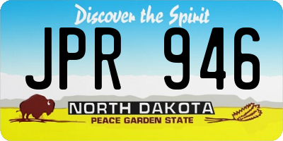 ND license plate JPR946