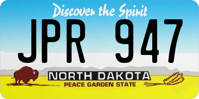 ND license plate JPR947