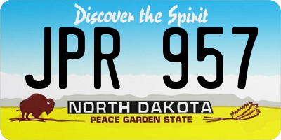 ND license plate JPR957