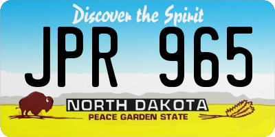 ND license plate JPR965