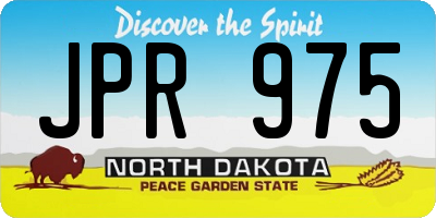 ND license plate JPR975