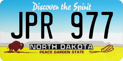 ND license plate JPR977