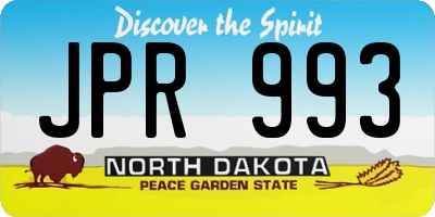ND license plate JPR993