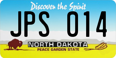 ND license plate JPS014