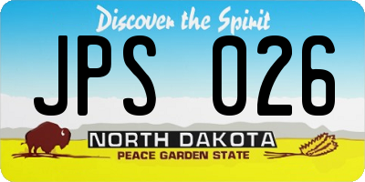 ND license plate JPS026