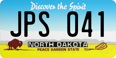 ND license plate JPS041