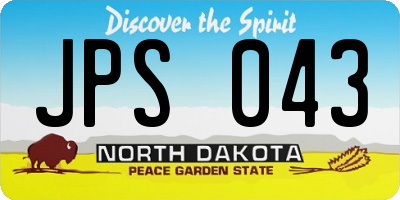 ND license plate JPS043