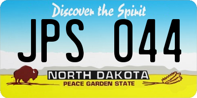 ND license plate JPS044