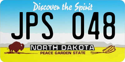 ND license plate JPS048