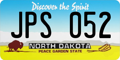 ND license plate JPS052