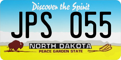 ND license plate JPS055