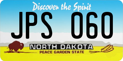 ND license plate JPS060
