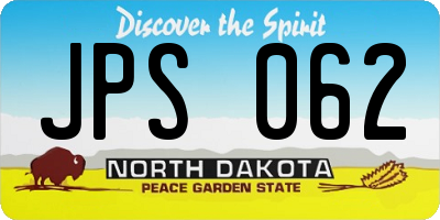 ND license plate JPS062