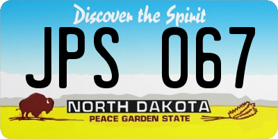 ND license plate JPS067