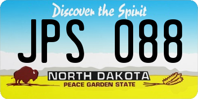 ND license plate JPS088