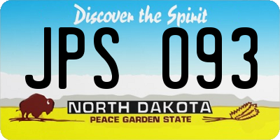 ND license plate JPS093