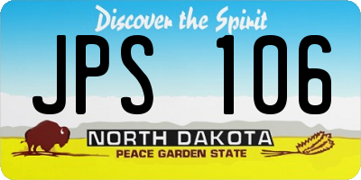 ND license plate JPS106